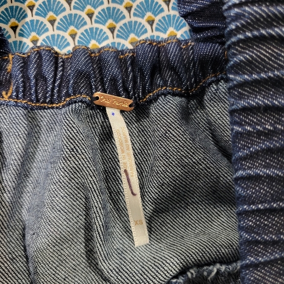 Free People Lou Jean Babydoll Dress Size XS MSRP: $128 Denim New - Picture 10 of 10
